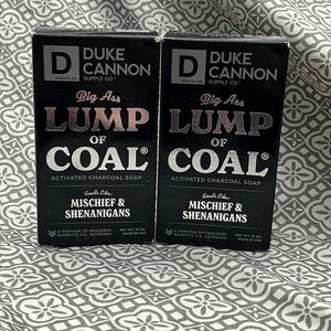 NIB 2x Duke Cannon Supply Co. Soaps Big Ass Lump of Coal (activated charcoal)